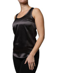 Bild in Galerie-Betrachter laden, Brunello Cucinelli Black Silk Blend Sleeveless Tank Top
