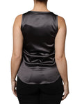 Bild in Galerie-Betrachter laden, Brunello Cucinelli Black Silk Blend Sleeveless Tank Top
