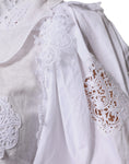 Bild in Galerie-Betrachter laden, Dolce & Gabbana White Cotton Lace Trim Collared Blouse Top
