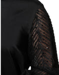 Bild in Galerie-Betrachter laden, Brunello Cucinelli Black Silk Blend Long Sleeves Blouse Top
