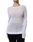 Load image into Gallery viewer, Dolce & Gabbana White Mesh See Through Long Sleeves Top
