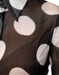 Load image into Gallery viewer, Dolce & Gabbana Black White Polka Dots Silk Long Sleeves Top
