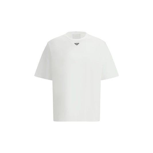 Prada T-Shirt mit dreieckiger Plakette