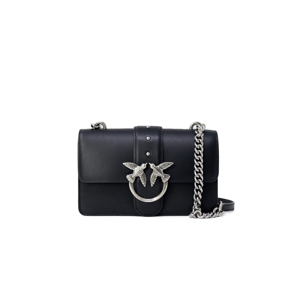 PINKO Schwarze Polyester Handtasche