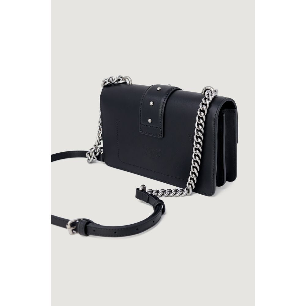 PINKO Schwarze Polyester Handtasche