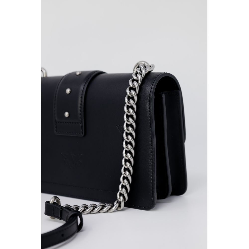 PINKO Schwarze Polyester Handtasche