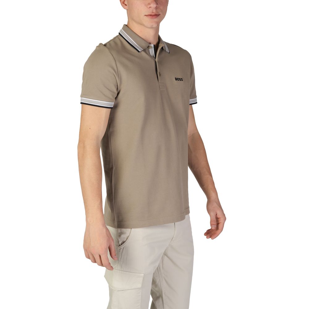 Hugo Boss Graues Baumwoll-Poloshirt