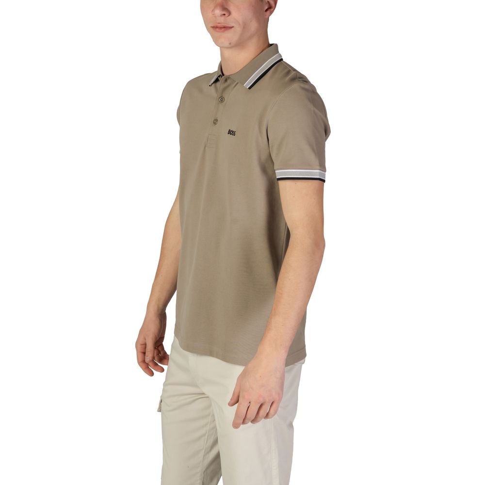 Hugo Boss Graues Baumwoll-Poloshirt