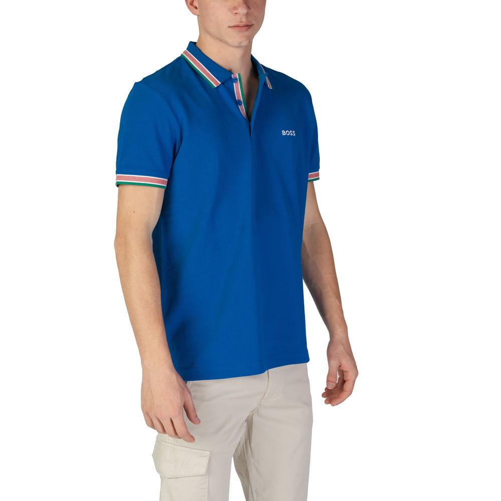 Hugo Boss Blaues Baumwoll-Poloshirt