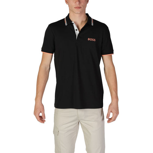 Hugo Boss Schwarzes Baumwoll-Poloshirt