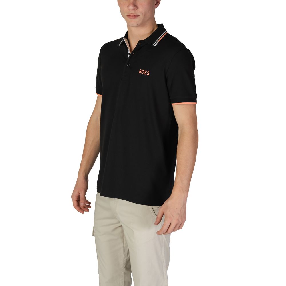 Hugo Boss Schwarzes Baumwoll-Poloshirt