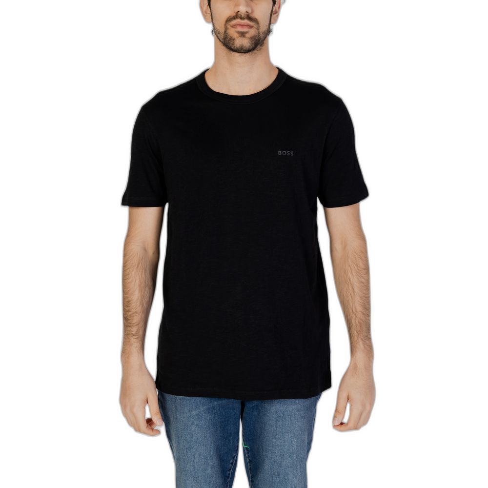 Hugo Boss Schwarzes T-Shirt aus Baumwolle