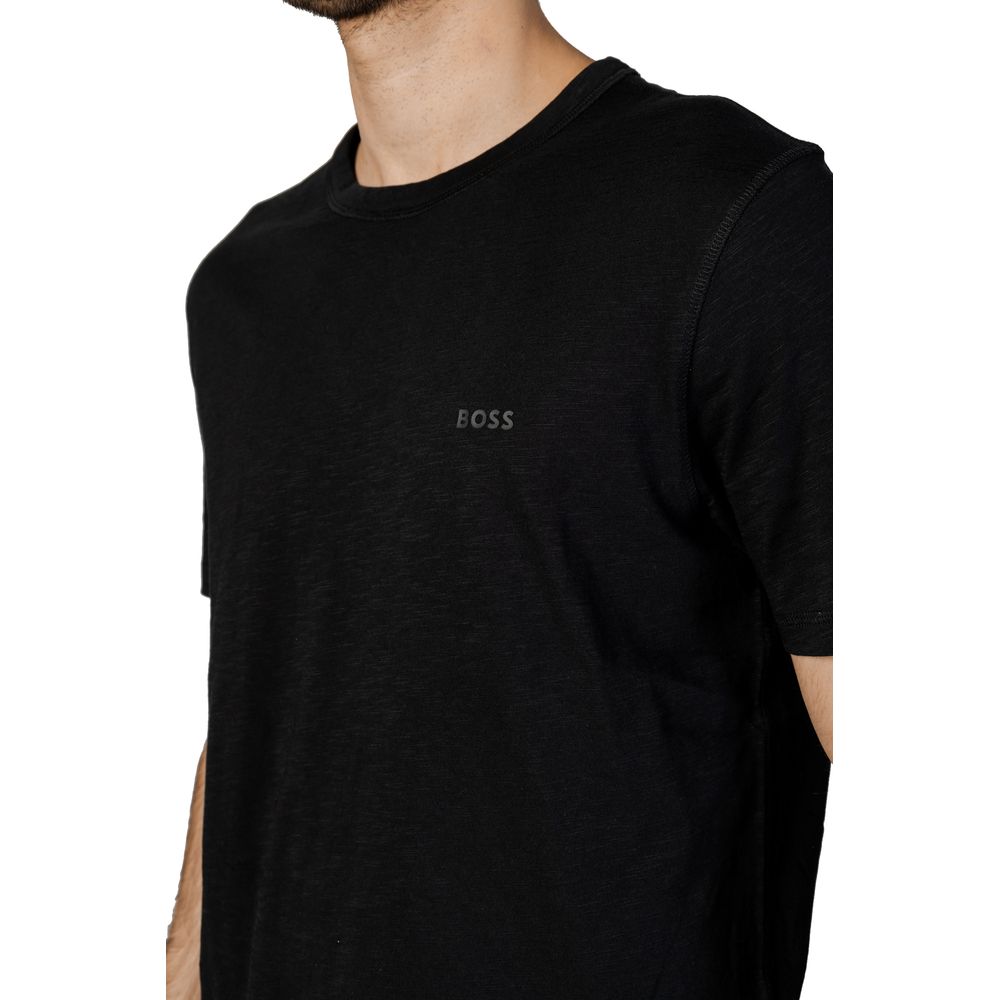 Hugo Boss Schwarzes T-Shirt aus Baumwolle