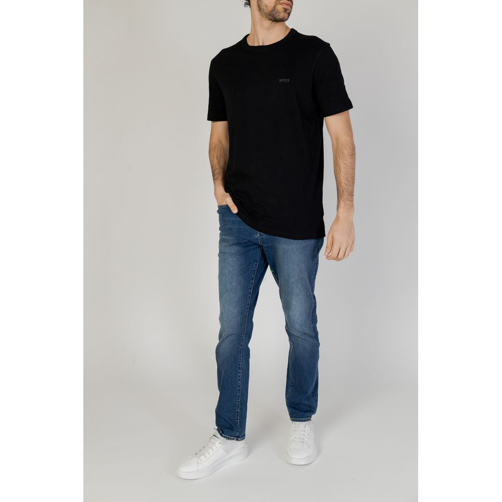 Hugo Boss Schwarzes T-Shirt aus Baumwolle