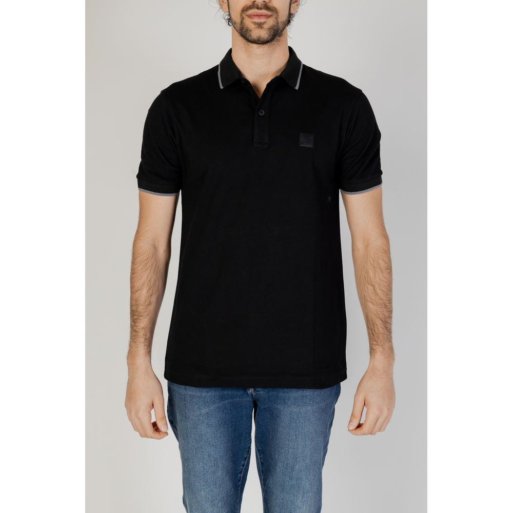 Hugo Boss Schwarzes Baumwoll-Poloshirt