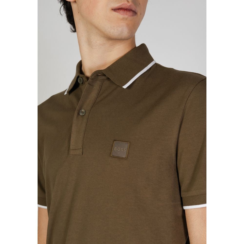 Hugo Boss Grünes Baumwoll-Poloshirt