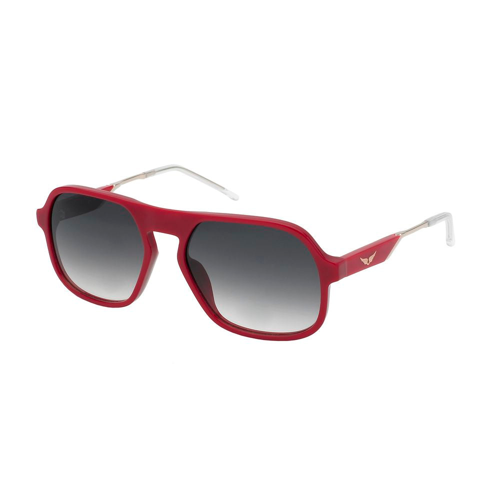 Zadig & Voltaire Rote Acetat-Sonnenbrille