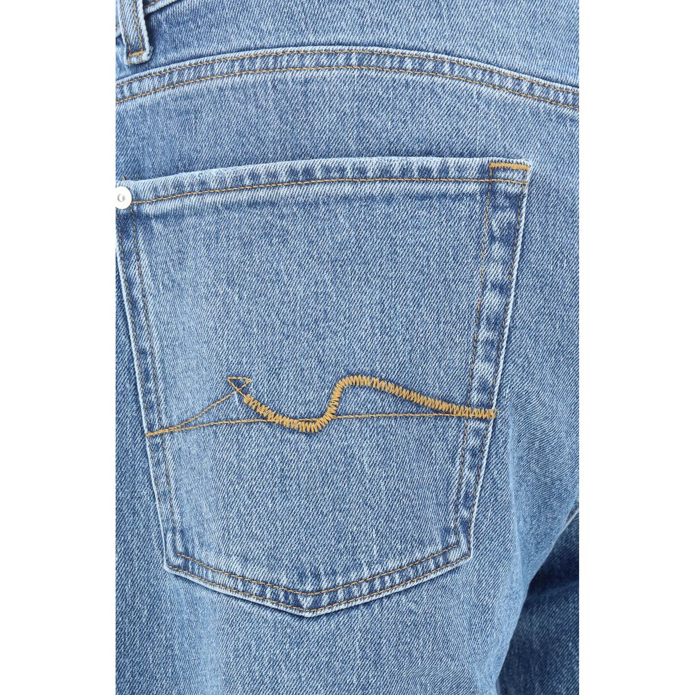 7FOR Die Straight Underline Jeans