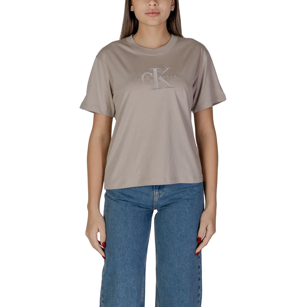 Calvin Klein Jeans Graue Baumwolle Tops & T-Shirt