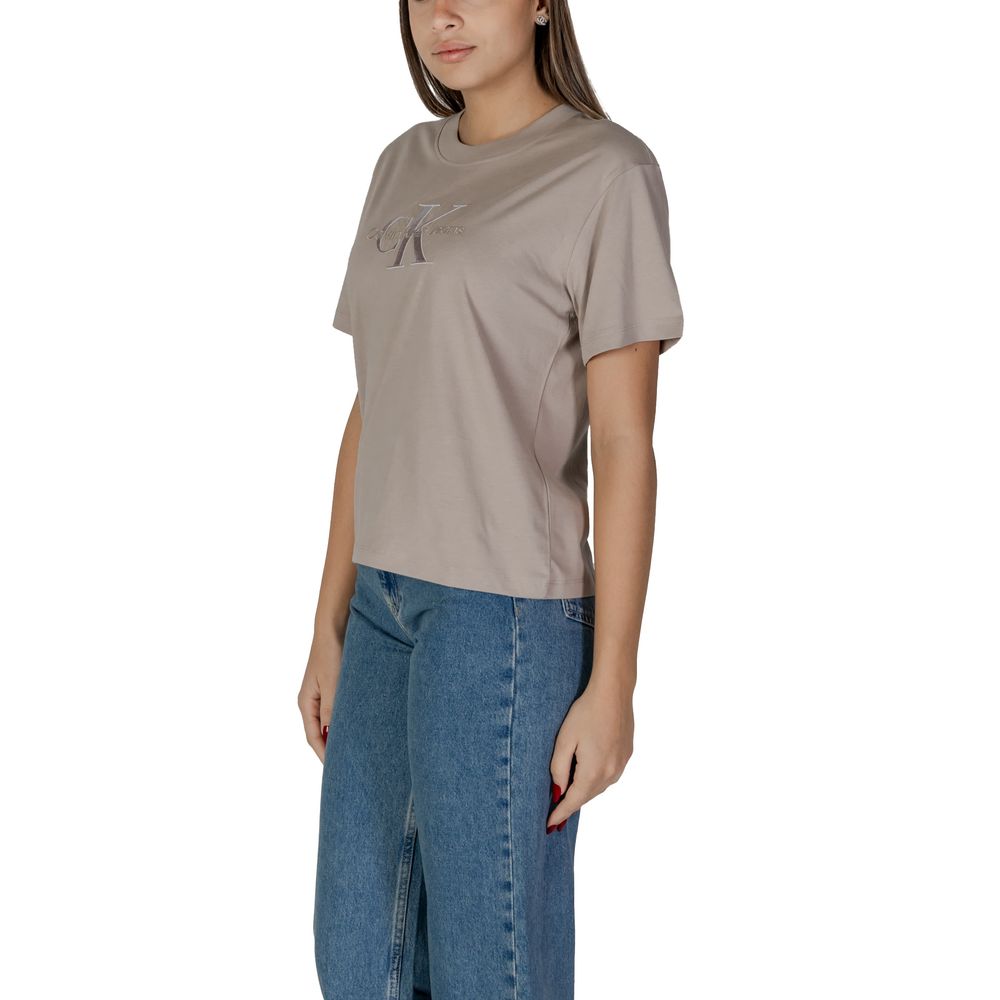 Calvin Klein Jeans Graue Baumwolle Tops & T-Shirt