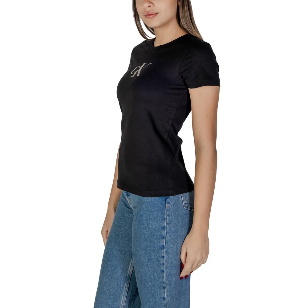 Calvin Klein Jeans Schwarze Baumwolle Tops & T-Shirt