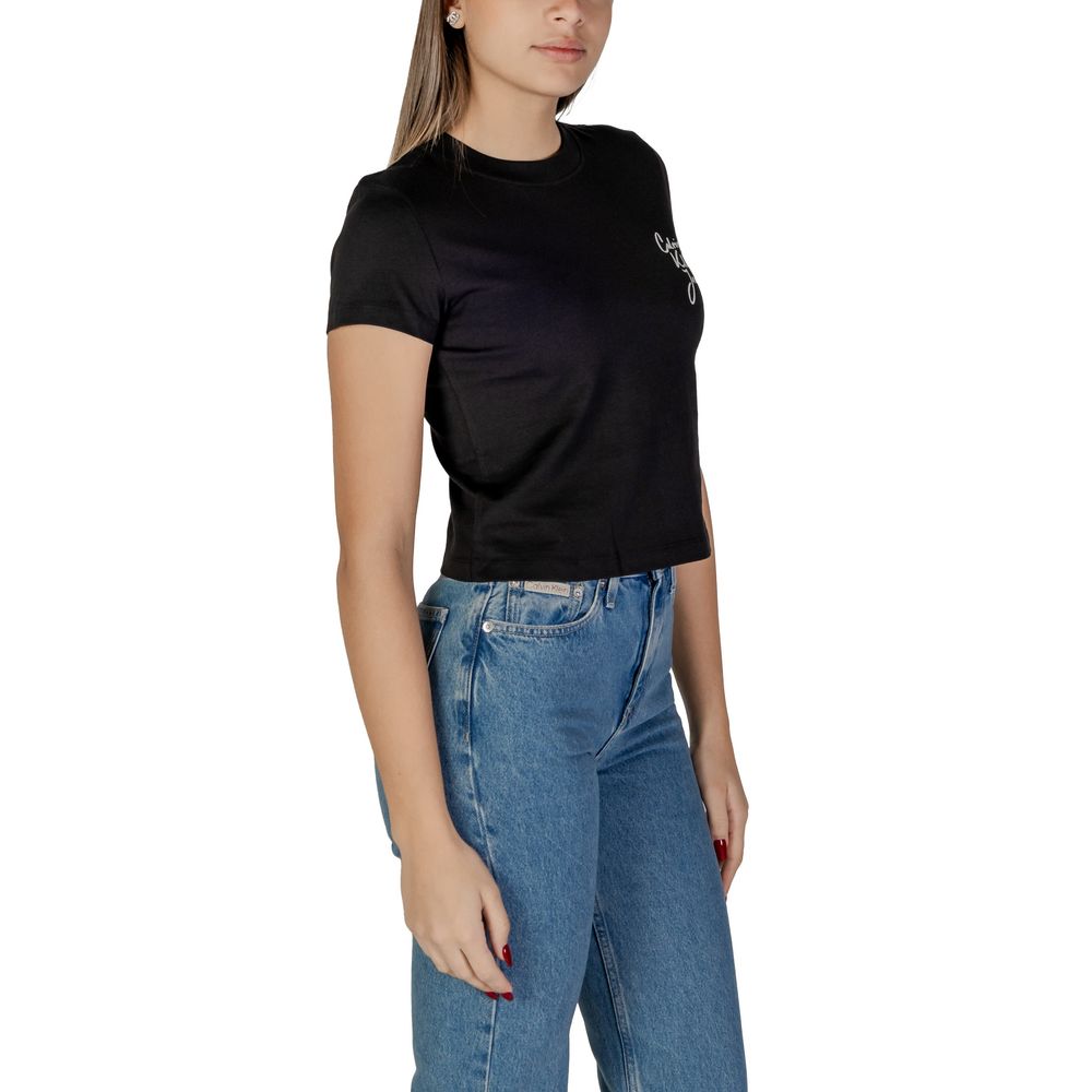 Calvin Klein Jeans Schwarze Baumwolle Tops & T-Shirt