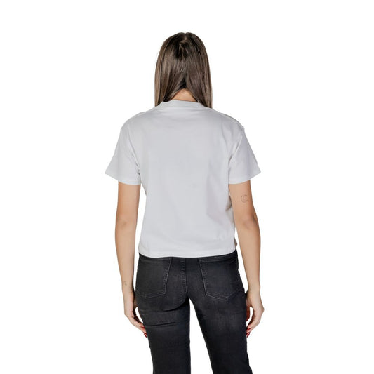 Calvin Klein Jeans Weiße Baumwoll-Oberteile & T-Shirt