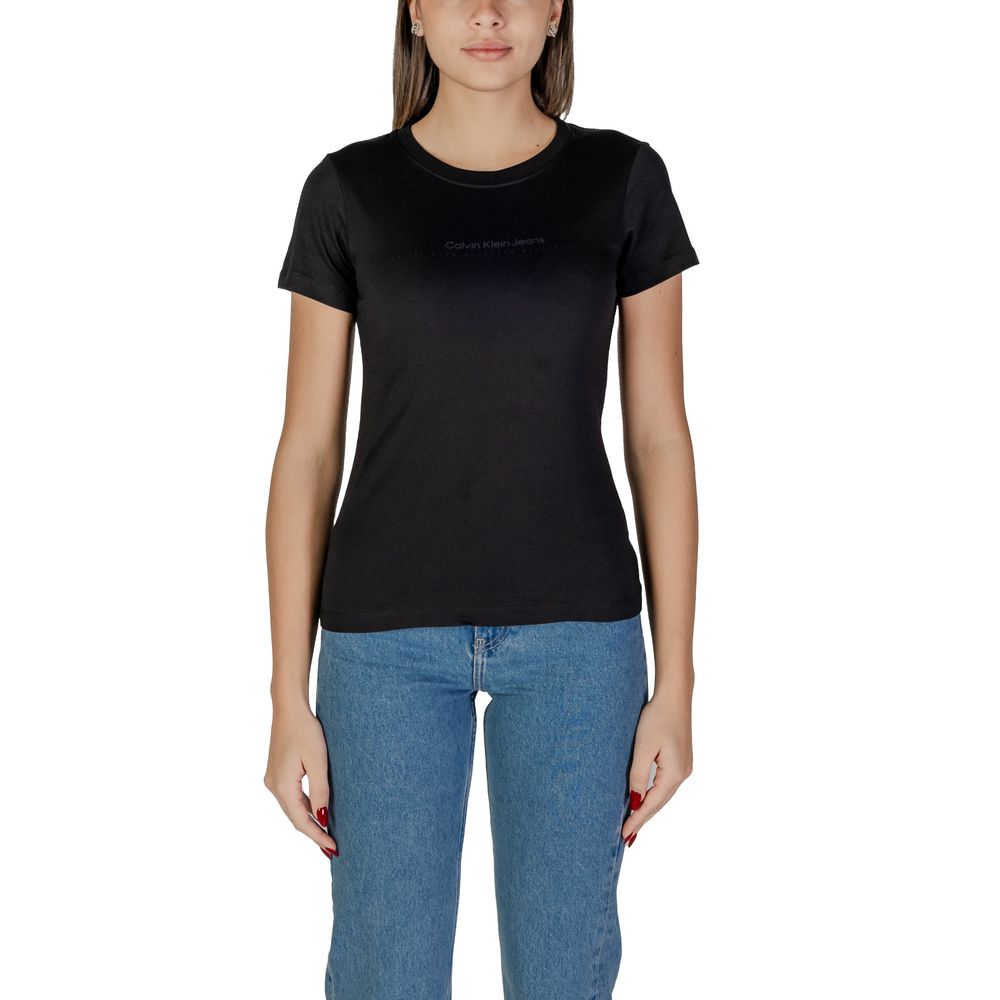 Calvin Klein Jeans Schwarze Baumwolle Tops & T-Shirt