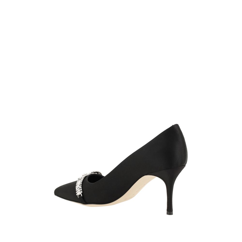 Manolo Blahnik Asapump Satin-Pumpen