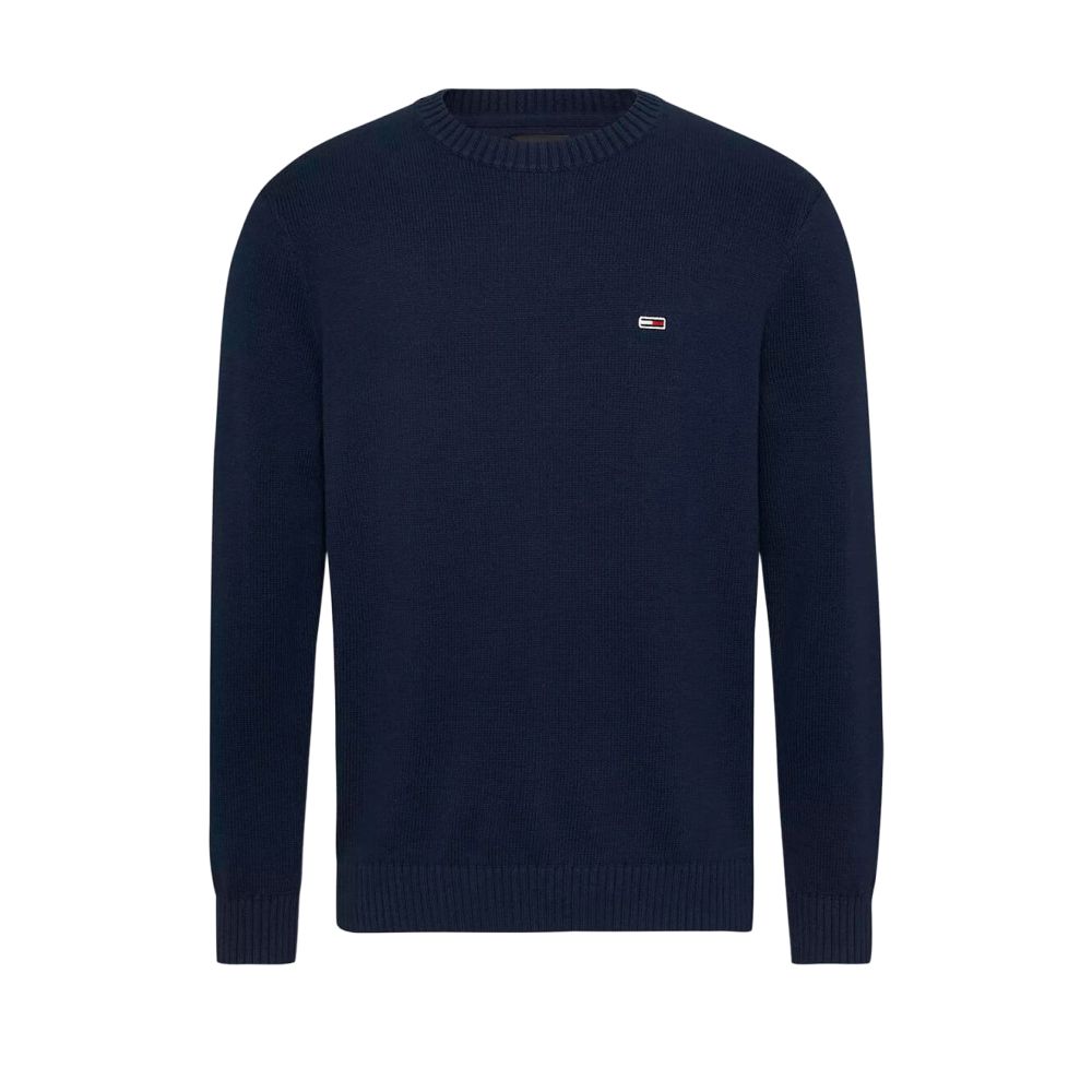 Tommy Hilfiger Jeans Blauer Pullover aus Bio-Baumwolle