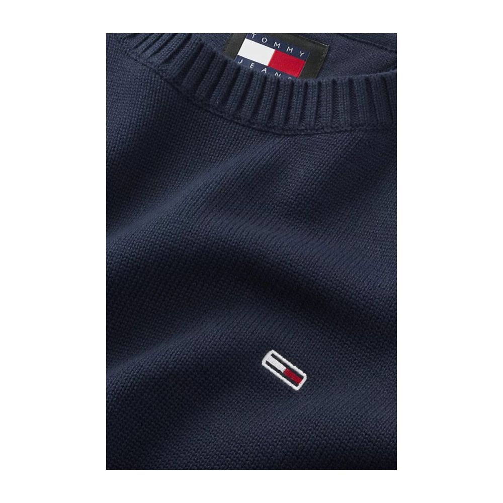 Tommy Hilfiger Jeans Blauer Pullover aus Bio-Baumwolle