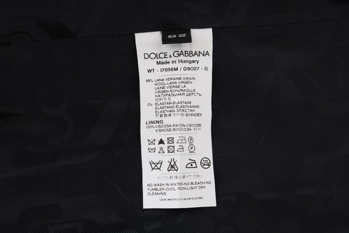 Dolce &amp; Gabbana Gri çizgili şık yün karışımlı yelek