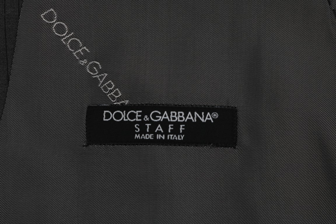 Dolce &amp; Gabbana Düz gri tek sıra düğmeli yelek