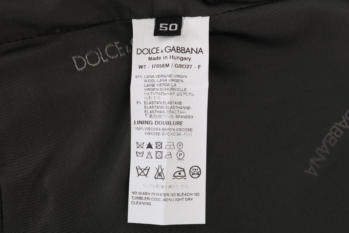 Dolce &amp; Gabbana Zarif Gri Çizgili Tek Sıra Düğmeli Yelek