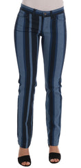 Bild in Galerie-Betrachter laden, Dolce & Gabbana Schicke blau gestreifte Slim Fit Girly Jeans
