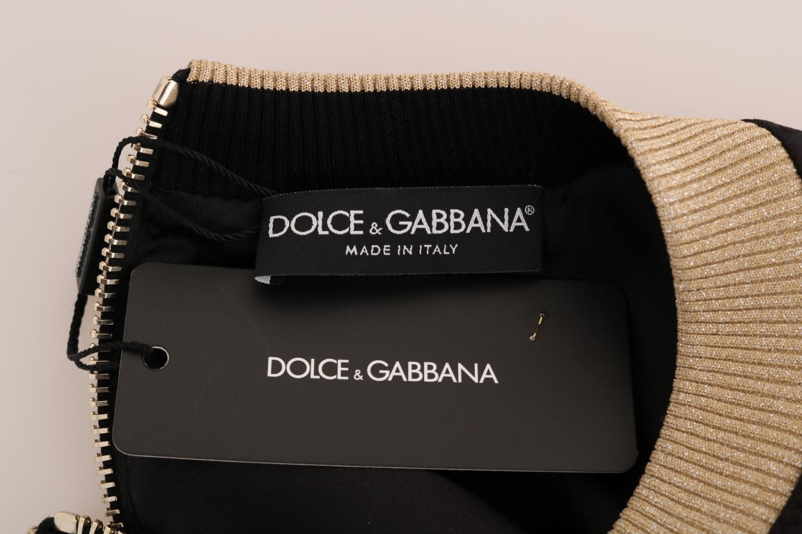 Dolce &amp; Gabbana Pullu siyah brokardan büyülü kazak