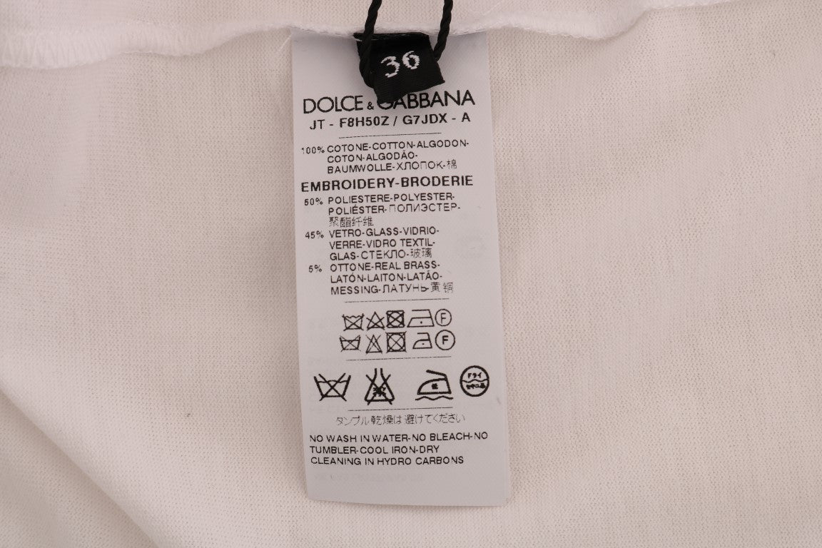 Dolce &amp; Gabbana pullu masalsı pamuklu tişört