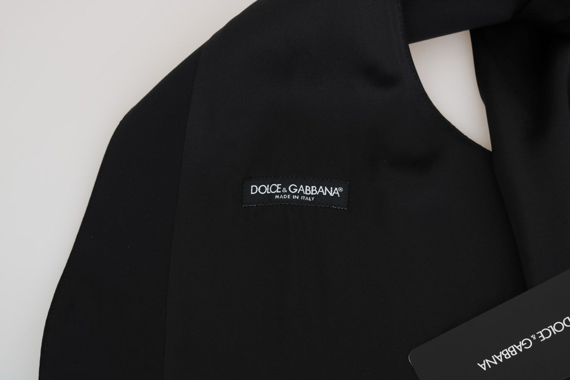 Dolce & Gabbana Elegante, schmal geschnittene formelle Weste in Schwarz