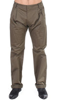 Load image into Gallery viewer, GF Ferre Elegant green comfort trousers in a straight fit
