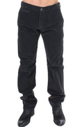 Load image into Gallery viewer, GF Ferre Elegant Black Cotton Corduroy Pants
