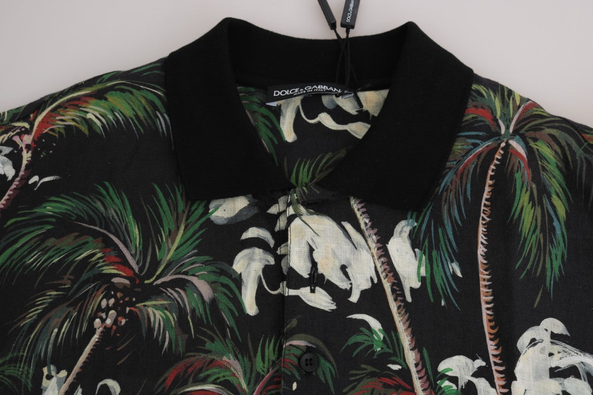 Dolce & Gabbana Sizilianischer Vulkan Motiv Polo Tee