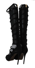 Load image into Gallery viewer, Dolce & Gabbana Eleganz neu definiert: Schicke kniehohe Stiletto-Stiefel
