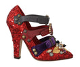 Load image into Gallery viewer, Dolce & Gabbana Rote Bellucci Alta Moda verschönerte Pumps
