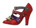 Load image into Gallery viewer, Dolce & Gabbana Rote Bellucci Alta Moda verschönerte Pumps
