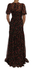 Load image into Gallery viewer, Dolce & Gabbana Elegant floral A-line silk dress
