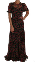 Load image into Gallery viewer, Dolce & Gabbana Elegant floral A-line silk dress
