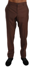 Load image into Gallery viewer, Dolce & Gabbana Elegant brown wool and silk formal trousers
