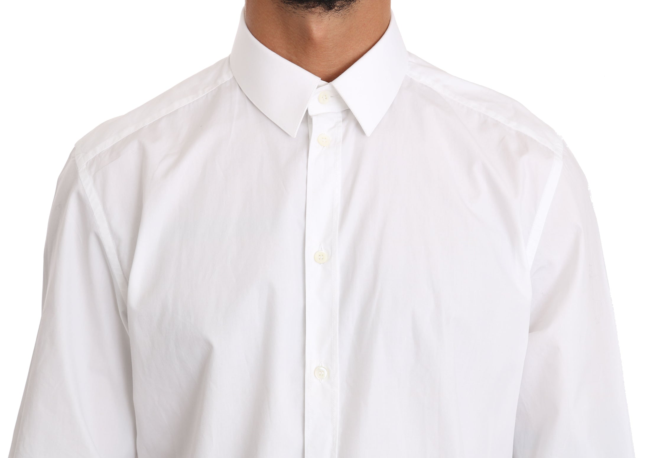 Dolce &amp; Gabbana Elegant slim fit shirt in pure white