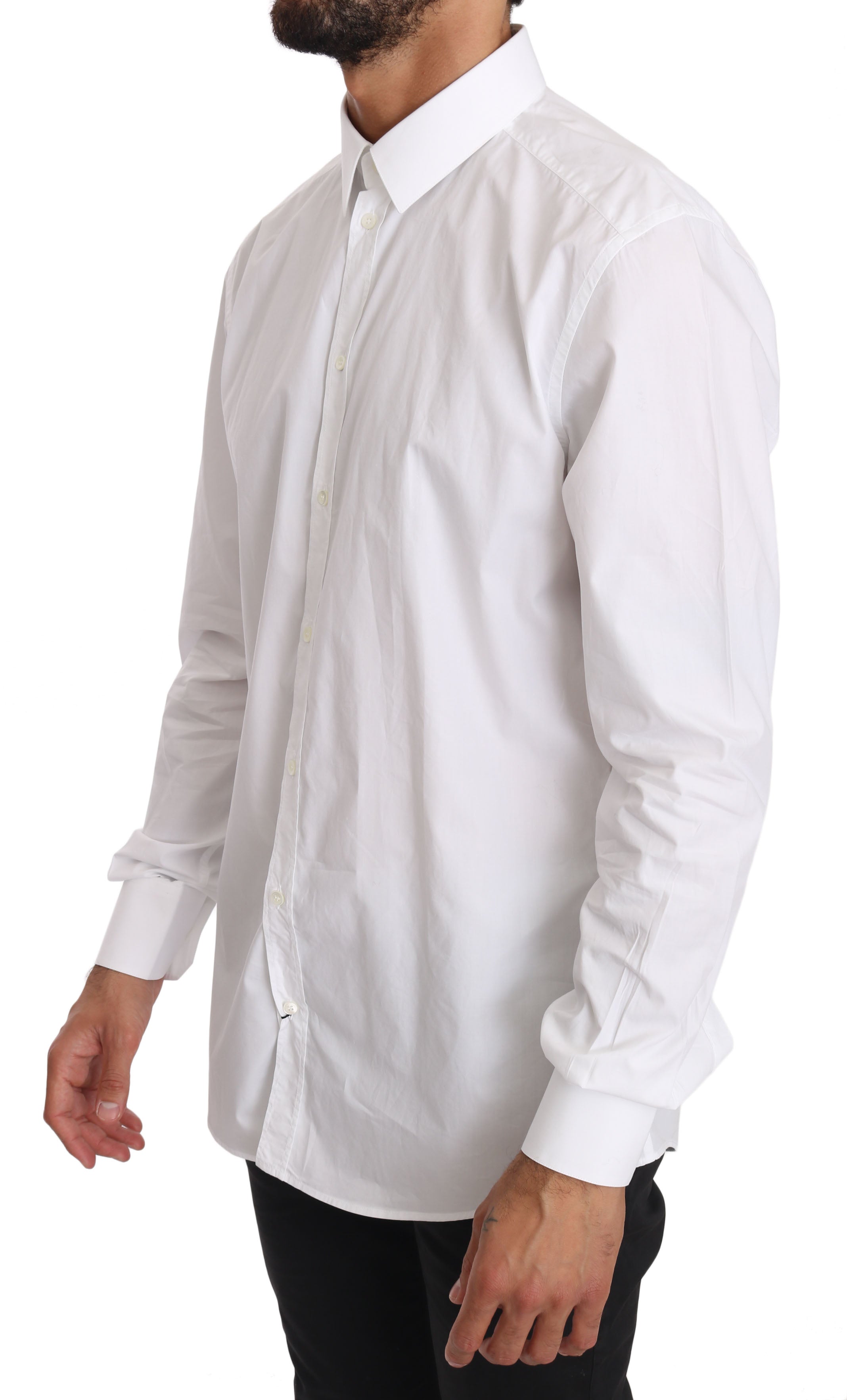 Dolce &amp; Gabbana Elegant slim fit shirt in pure white