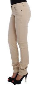 Bild in Galerie-Betrachter laden, Cavalli Beige Baumwolle Stretch Slim Fit Jeans
